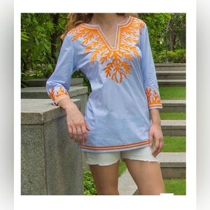 Gretchen Scott pinstripe Tunic size Medium